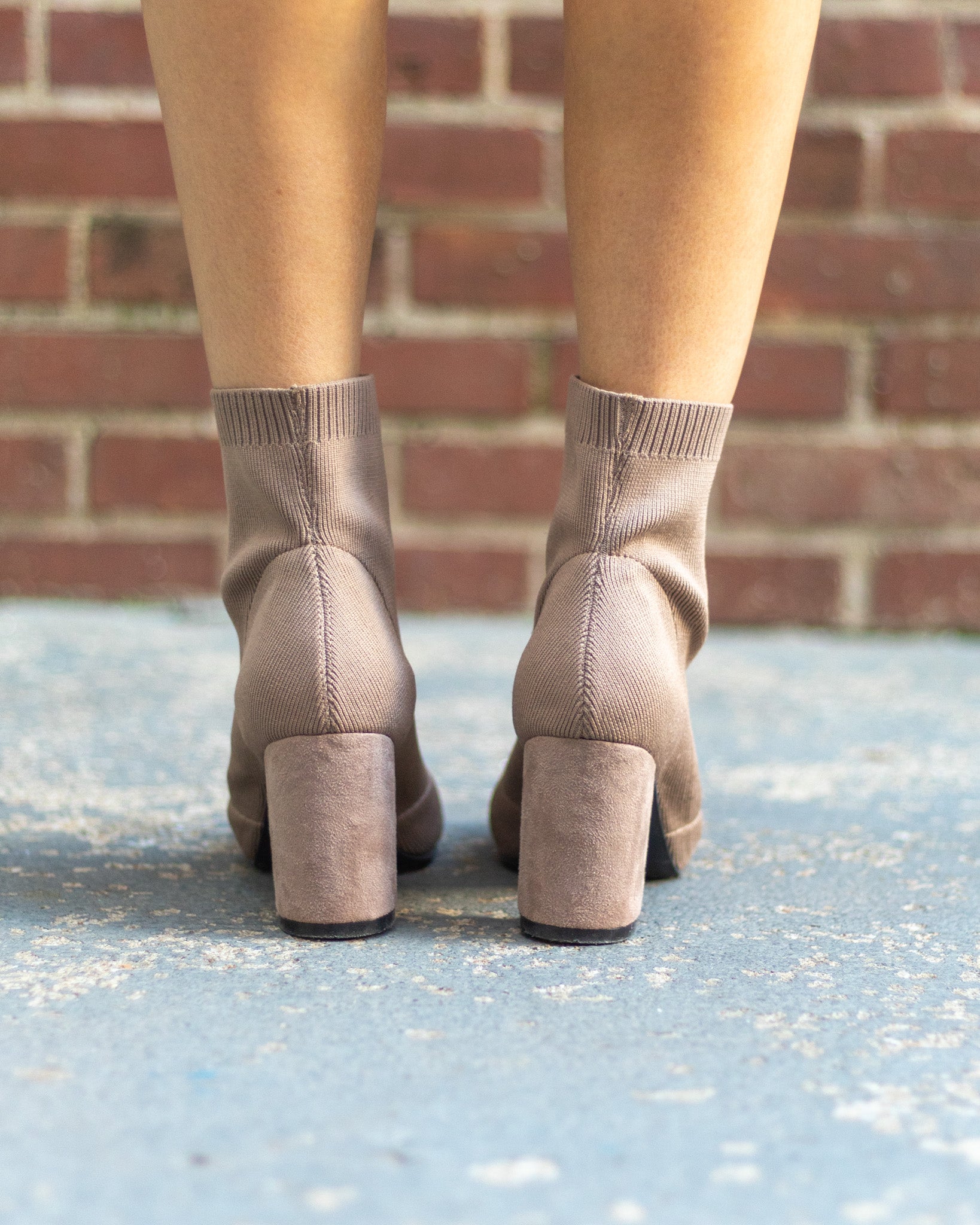 Taupe sales sock booties