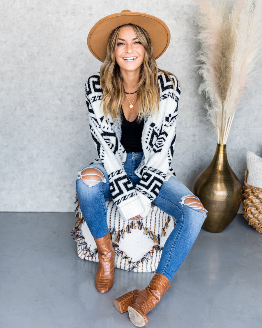 Aspen Oversized Cocoon Cardigan - Taupe - Eleven Oaks Boutique