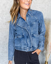 Kalina Denim Bomber Jacket - Medium Wash